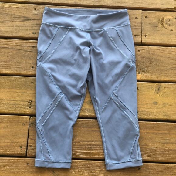 Lululemon Cool To Street Crops Mesh Blue Denim - Picture 1 of 5